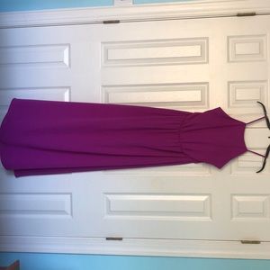 Floor length, backless, BRIGHT PUPRLE dress